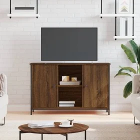 TV stand made of brown oak engineered wood, 100x35x65 cm by vidaXL, TV Furniture - Ref: Foro24-832782, Price: 84,26 €, Discou...