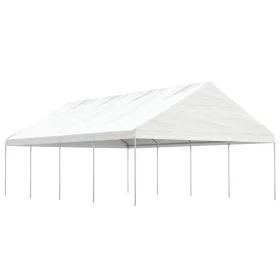 Gazebo with white polyethylene roof 8.92x5.88x3.75 m by vidaXL, Tents and gazebos - Ref: Foro24-3155520, Price: 502,63 €, Dis...