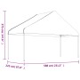 Pavillon mit weißem Polyethylendach 8,92 x 5,88 x 3,75 m von vidaXL, Zelte und Pavillons - Ref: Foro24-3155520, Preis: 511,27...