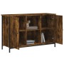 Mueble de TV madera de ingeniería roble ahumado 100x35x65 cm