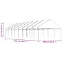 Pavillon mit weißem Polyethylendach 17,84 x 5,88 x 3,75 m von vidaXL, Zelte und Pavillons - Ref: Foro24-3155524, Preis: 971,7...