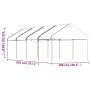 Gazebo with white polyethylene roof 8.92x4.08x3.22 m by vidaXL, Tents and gazebos - Ref: Foro24-3155512, Price: 347,81 €, Dis...