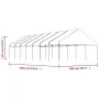 Gazebo with white polyethylene roof 15.61x5.88x3.75 m by vidaXL, Tents and gazebos - Ref: Foro24-3155523, Price: 856,10 €, Di...