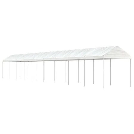 Pavillon mit weißem Polyethylendach 20,07 x 2,28 x 2,69 m von vidaXL, Zelte und Pavillons - Ref: Foro24-3155509, Preis: 606,9...