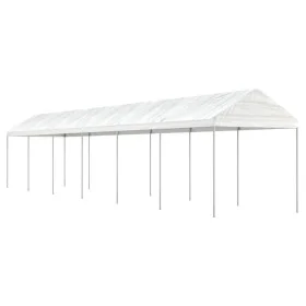 Pavillon mit weißem Polyethylen-Dach 13,38x2,28x2,69 m von vidaXL, Zelte und Pavillons - Ref: Foro24-3155506, Preis: 387,43 €...