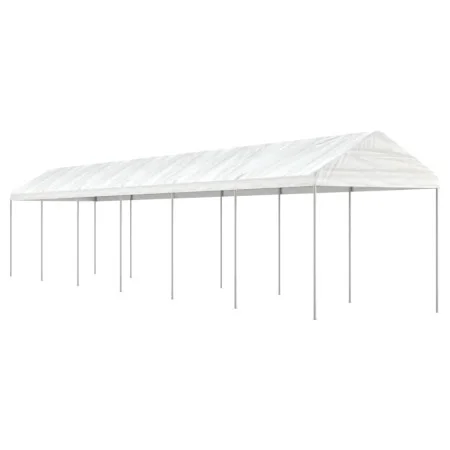 Pavillon mit weißem Polyethylen-Dach 13,38x2,28x2,69 m von vidaXL, Zelte und Pavillons - Ref: Foro24-3155506, Preis: 387,43 €...