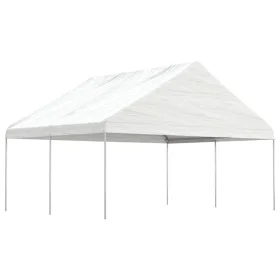 Gazebo with white polyethylene roof 4.46x5.88x3.75 m by vidaXL, Tents and gazebos - Ref: Foro24-3155518, Price: 286,19 €, Dis...