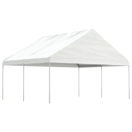 Pavillon mit weißem Polyethylendach 4,46 x 5,88 x 3,75 m von vidaXL, Zelte und Pavillons - Ref: Foro24-3155518, Preis: 286,19...