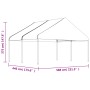 Gazebo with white polyethylene roof 4.46x5.88x3.75 m by vidaXL, Tents and gazebos - Ref: Foro24-3155518, Price: 283,76 €, Dis...