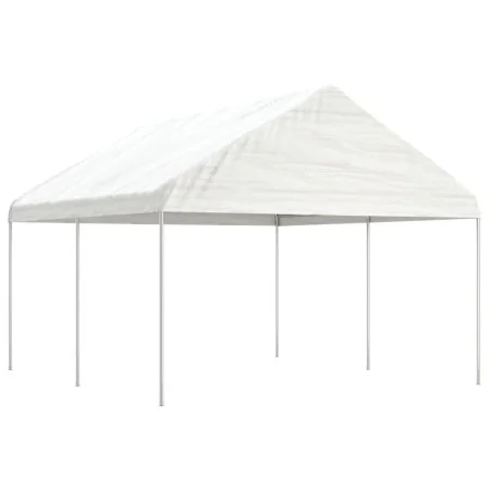 Gazebo with white polyethylene roof 4.46x4.08x3.22 m by vidaXL, Tents and gazebos - Ref: Foro24-3155510, Price: 200,01 €, Dis...