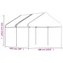 Gazebo with white polyethylene roof 4.46x4.08x3.22 m by vidaXL, Tents and gazebos - Ref: Foro24-3155510, Price: 200,01 €, Dis...