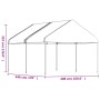 Pavillon mit weißem Polyethylendach 4,46x4,08x3,22 m von vidaXL, Zelte und Pavillons - Ref: Foro24-3155510, Preis: 202,75 €, ...