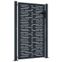 Puerta de jardín acero gris antracita diseño cuadrado 105x155cm