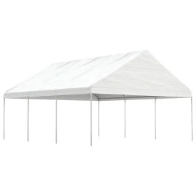 Pavillon mit weißem Polyethylendach 6,69x5,88x3,75 m von vidaXL, Zelte und Pavillons - Ref: Foro24-3155519, Preis: 396,28 €, ...