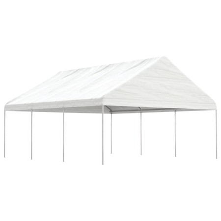 Gazebo with white polyethylene roof 6.69x5.88x3.75 m by vidaXL, Tents and gazebos - Ref: Foro24-3155519, Price: 402,93 €, Dis...