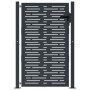 Puerta de jardín acero gris antracita diseño cuadrado 105x155cm