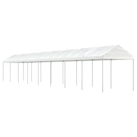 Gazebo with white polyethylene roof 17.84x2.28x2.69 m by vidaXL, Tents and gazebos - Ref: Foro24-3155508, Price: 508,38 €, Di...