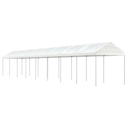 Cenador con techo polietileno blanco 17,84x2,28x2,69 m de vidaXL, Carpas y cenadores - Ref: Foro24-3155508, Precio: 508,50 €,...