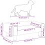 Dunkelgraues Hundebett aus Samt, 70 x 45 x 26,5 cm von vidaXL, Betten für Hunde - Ref: Foro24-171920, Preis: 64,59 €, Rabatt: %