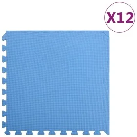 Alfombrillas de goma EVA azul 12 uds 4,32 ㎡ de vidaXL, Esteras para equipos de gimnasia - Ref: Foro24-92465, Precio: 74,23 €,...