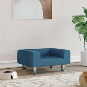 Cama para perros de terciopelo azul 50x40x26,5 cm de vidaXL, Camas para perros - Ref: Foro24-171925, Precio: 63,94 €, Descuen...