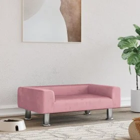 Hundebett aus rosa Samt 70x45x26,5 cm von vidaXL, Betten für Hunde - Ref: Foro24-171921, Preis: 63,51 €, Rabatt: %