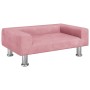 Hundebett aus rosa Samt 70x45x26,5 cm von vidaXL, Betten für Hunde - Ref: Foro24-171921, Preis: 64,88 €, Rabatt: %