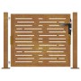 Puerta de jardín acero corten diseño cuadrado 105x80 cm