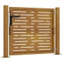 Puerta de jardín acero corten diseño cuadrado 105x80 cm