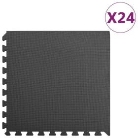 Black EVA rubber mats 24 pcs 8.64㎡ by vidaXL, Gym equipment mats - Ref: Foro24-92463, Price: 106,71 €, Discount: %