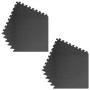 Alfombrillas de goma EVA negras 12 uds 4,32 ㎡