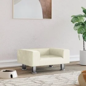 Cream velvet dog bed 50x40x26.5 cm by vidaXL, Beds for dogs - Ref: Foro24-171931, Price: 53,14 €, Discount: %