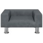 Hundebett aus dunkelgrauem Samt, 50 x 40 x 26,5 cm von vidaXL, Betten für Hunde - Ref: Foro24-171927, Preis: 54,21 €, Rabatt: %