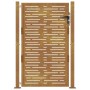 Puerta de jardín acero corten diseño cuadrado 105x155 cm