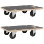 Supports with wheels 2 pcs rectangular 50x35x11.5 cm by vidaXL, Loading platforms and pallets - Ref: Foro24-154889, Price: 45...