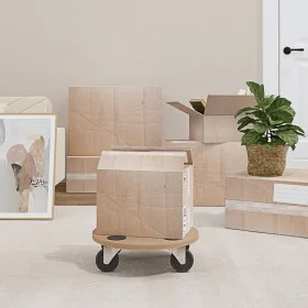 Stands with wheels 2 pcs round engineered wood by vidaXL, Loading platforms and pallets - Ref: Foro24-154887, Price: 41,53 €,...