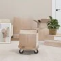Stands with wheels 2 pcs round engineered wood by vidaXL, Loading platforms and pallets - Ref: Foro24-154887, Price: 41,53 €,...