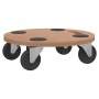 Stands with wheels 2 pcs round engineered wood by vidaXL, Loading platforms and pallets - Ref: Foro24-154887, Price: 42,36 €,...