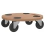 Stands with wheels 2 pcs round engineered wood by vidaXL, Loading platforms and pallets - Ref: Foro24-154887, Price: 41,53 €,...