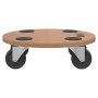 Ständer mit Rädern, 2 Stück, rundes Holzwerkstoff von vidaXL, Ladeplattformen und Paletten - Ref: Foro24-154887, Preis: 42,36...
