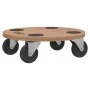 Ständer mit Rädern, 2 Stück, rundes Holzwerkstoff von vidaXL, Ladeplattformen und Paletten - Ref: Foro24-154887, Preis: 41,54...
