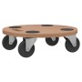 Ständer mit Rädern, 2 Stück, rundes Holzwerkstoff von vidaXL, Ladeplattformen und Paletten - Ref: Foro24-154887, Preis: 42,36...