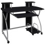 Schwarzer Computertisch aus Sperrholz, 110 x 52 x 88,5 cm von vidaXL, Schreibtische - Ref: Foro24-20582, Preis: 109,95 €, Rab...