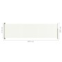 Cremefarbene einziehbare seitliche Gartenmarkise 180 x 600 cm von vidaXL, Sonnenschirme - Ref: Foro24-317965, Preis: 103,14 €...