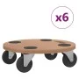 Stützen mit Rädern, 6 Stück, rundes Holzwerkstoff von vidaXL, Ladeplattformen und Paletten - Ref: Foro24-154888, Preis: 56,89...