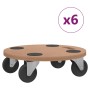 Stützen mit Rädern, 6 Stück, rundes Holzwerkstoff von vidaXL, Ladeplattformen und Paletten - Ref: Foro24-154888, Preis: 54,12...