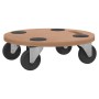 Stützen mit Rädern, 6 Stück, rundes Holzwerkstoff von vidaXL, Ladeplattformen und Paletten - Ref: Foro24-154888, Preis: 54,12...