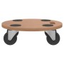 Stützen mit Rädern, 6 Stück, rundes Holzwerkstoff von vidaXL, Ladeplattformen und Paletten - Ref: Foro24-154888, Preis: 54,12...