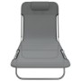Tumbonas plegables 2 uds acero y textilene gris de vidaXL, Tumbonas - Ref: Foro24-360183, Precio: 88,46 €, Descuento: %
