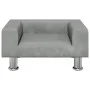 Cama para perros de terciopelo gris claro 50x40x26,5 cm de vidaXL, Camas para perros - Ref: Foro24-171926, Precio: 49,34 €, D...